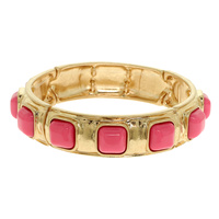 COLORED STONE STRETCH BRACELET