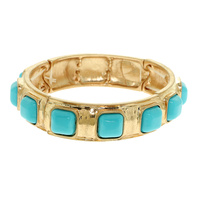 COLORED STONE STRETCH BRACELET