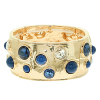 JEWELED HAMMERED FINISH BRACELET