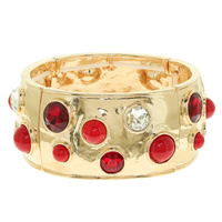 JEWELED HAMMERED FINISH BRACELET