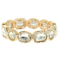 BEZEL-SET CRYSTAL STRETCH BRACELET