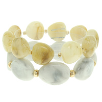 OVAL RESIN STONE BRACELET