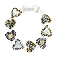 FILIGREE HEART LINK MAGNETIC BRACELET