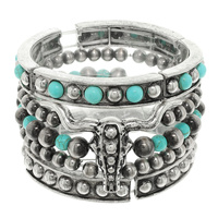 WESTERN LONGHORN BEADED BRACELET