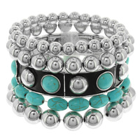 WESTERN TURQUOISE BRACELET SET