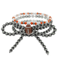 WESTERN GAMEDAY FOOTBALL BRACELET SET
