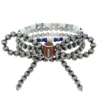 WESTERN GAMEDAY FOOTBALL BRACELET SET