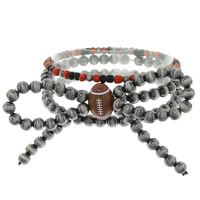 WESTERN GAMEDAY FOOTBALL BRACELET SET