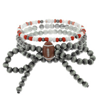WESTERN GAMEDAY FOOTBALL BRACELET SET