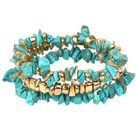 FREEFORM STONE BEAD BRACELET SET