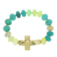 CROSS CHARM STRETCH BRACELET