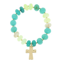 CROSS CHARM STRETCH BRACELET