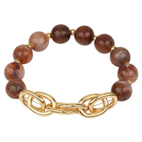 MARBLED STONE STRETCH BRACELET