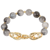 MARBLED STONE STRETCH BRACELET