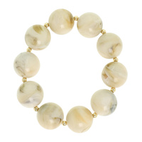 MARBLED BEAD STRETCH BRACELET