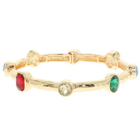 OVAL CRYSTAL STRETCH BRACELET