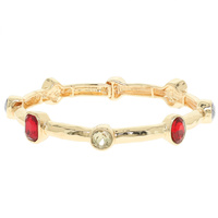 OVAL CRYSTAL STRETCH BRACELET