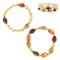 OVAL BEAD STRETCH BRACELET