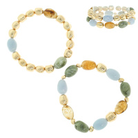 OVAL BEAD STRETCH BRACELET