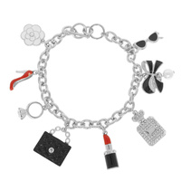 FASHION MULTI CHARM TOGGLE BRACELET