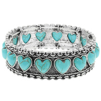 WESTERN HEART STRETCH BRACELET