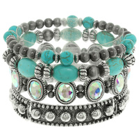 WESTERN MULTI LAYER BEADED BRACELET