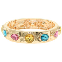 BEZEL SET CRYSTAL BANGLE BRACELET