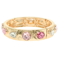 BEZEL SET CRYSTAL BANGLE BRACELET