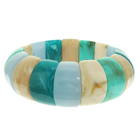 MARBLED SEGMENT STRETCH BRACELET