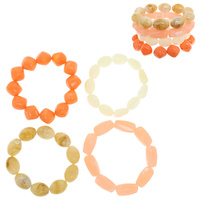 MULTI SHAPE BEAD STRETCH BRACELET SET
