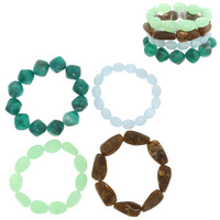 MULTI SHAPE BEAD STRETCH BRACELET SET