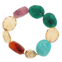 MULTICOLOR MIXED BEAD STRETCH BRACELET