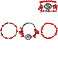 WESTERN THEME TURQUOISE AND NAVAJO PEARL BRACELET SET