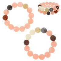 PASTEL STONE BEAD STRETCH BRACELET