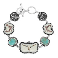 WESTERN LONGHORN CHARM BRACELET