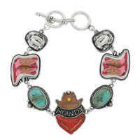 WESTERN HOWDY BOOT CHARM BRACELET