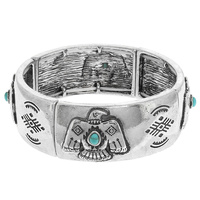 WESTERN THUNDERBIRD TURQUOISE STRETCH BRACELET