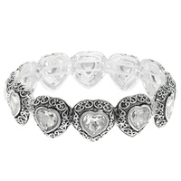WESTERN FILIGREE HEART STRETCH BRACELET