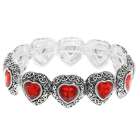 WESTERN FILIGREE HEART STRETCH BRACELET