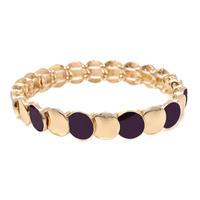 DOUBLE STRETCH LINKED DISK BRACELET