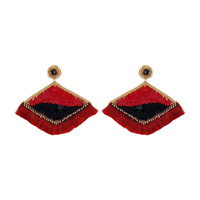 DANGLY ROMBUS ER W/ FRINGE