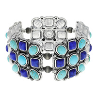 WESTERN TURQUOISE STRETCH BRACELET