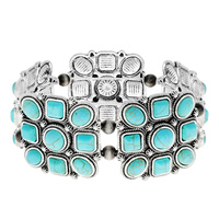 WESTERN TURQUOISE STRETCH BRACELET