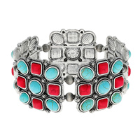 WESTERN TURQUOISE STRETCH BRACELET