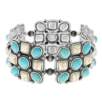 WESTERN TURQUOISE STRETCH BRACELET