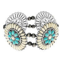 WESTERN TURQUOISE STRETCH BRACELET