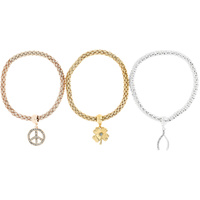 TAILORED CHAIN W/CHARM BRACELET - LUCKY