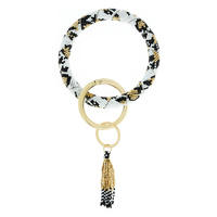 SEED BEAD KEYCHAIN WITH WRISTLET & KEYRING