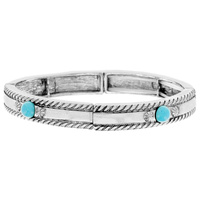WESTERN STYLE TURQUOISE STRETCH BRACELET