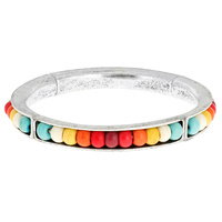 WESTERN STYLE TURQUOISE STONE STRETCH BRACELET